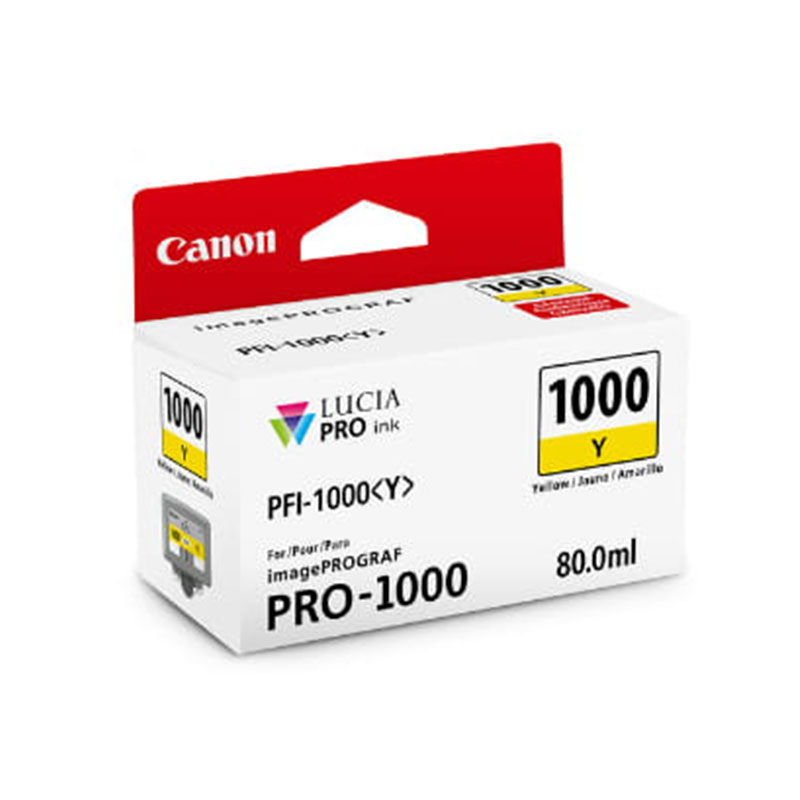 Tusz Canon  PFI-1000 do iPF Pro-1000  | 80ml | yellow | 3365str 