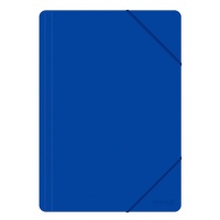 Teczka z gumką OFFICE PRODUCTS, A4, PP, 500mikr., 3-skrz., niebieska 