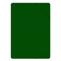 Teczka z gumką OFFICE PRODUCTS, A4, PP, 500mikr., 3-skrz., zielona 