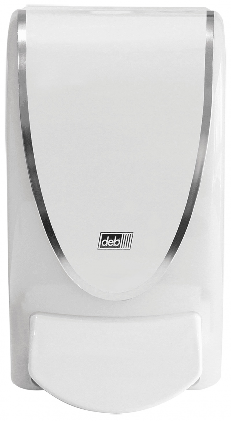 Dozownik mydła w pianie DEB Proline Chrome Border, 1000ml, biały
