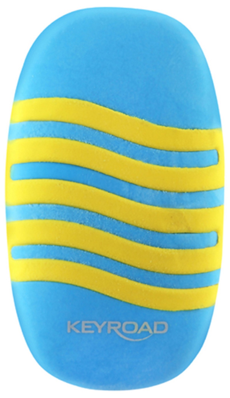 Gumka uniwersalna KEYROAD Wave, pakowane na displayu, mix kolorów 