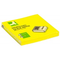 Bloczek samoprzylepny Q-CONNECT Brilliant Z-Notes, 76x76mm, 100 kart., neon, żółty