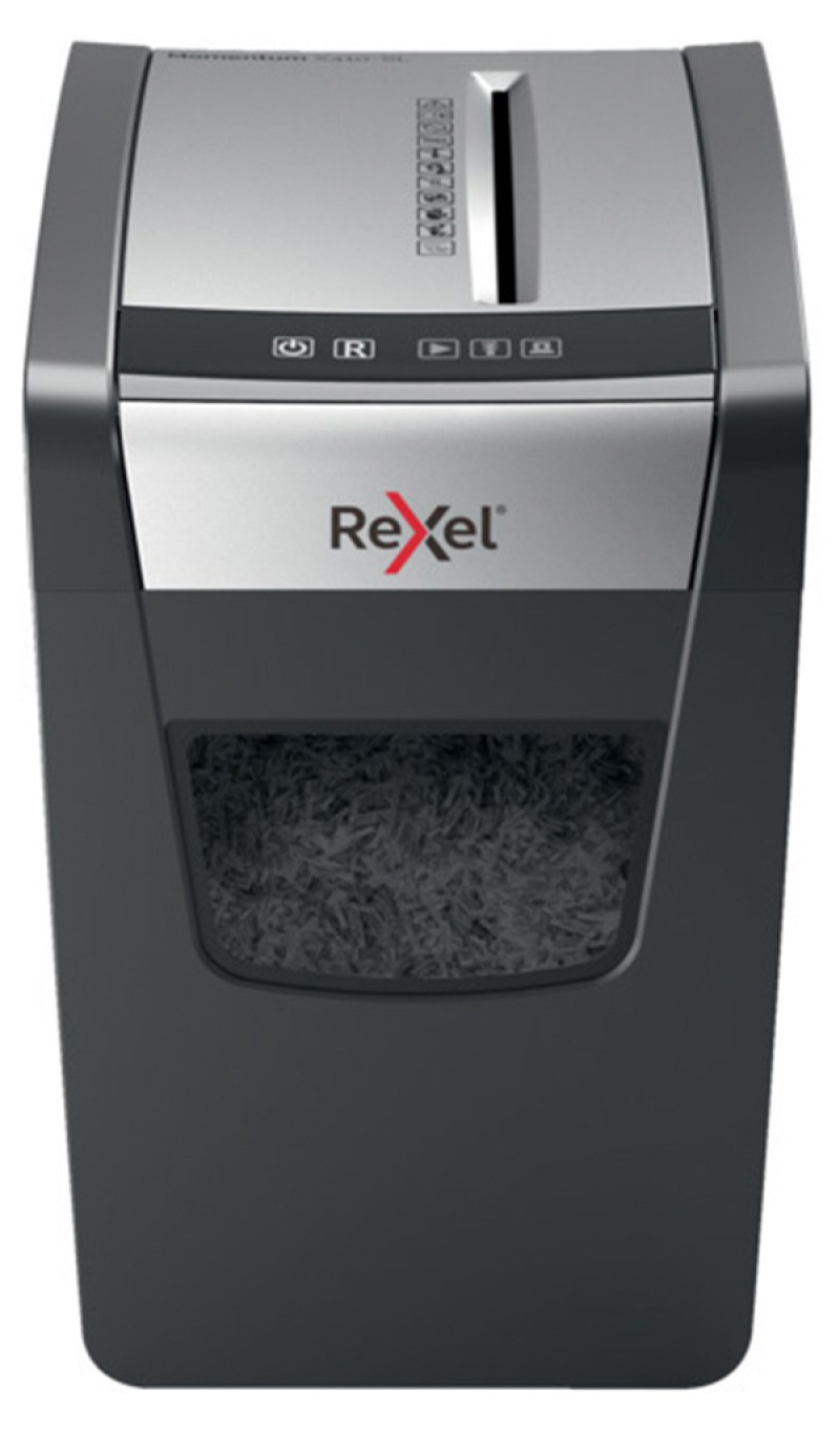 Niszczarka Rexel Momentum X410-SL Slimline, konfetti, P-4, 10 kart., 23l, czarna