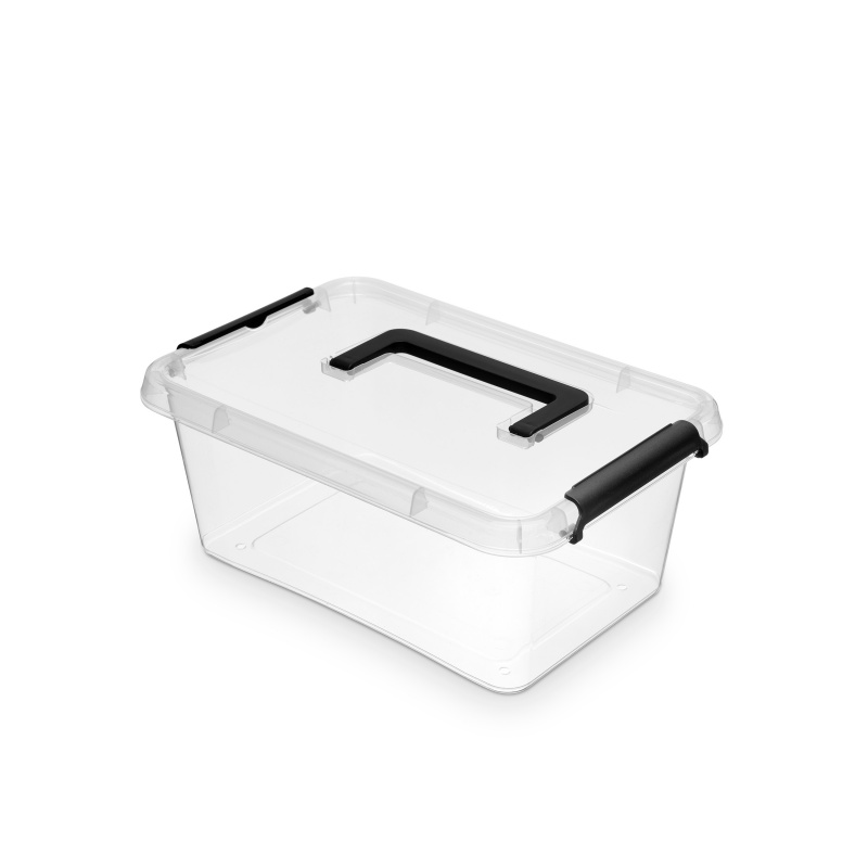 Pojemnik do przechowywania MOXOM Simple box, 4,5l, z rączką, transparentny 