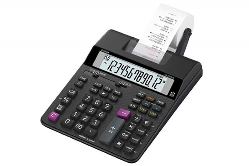 Kalkulator drukujący CASIO HR-200RCE, 12-cyfrowy, 195x313mm, czarny 