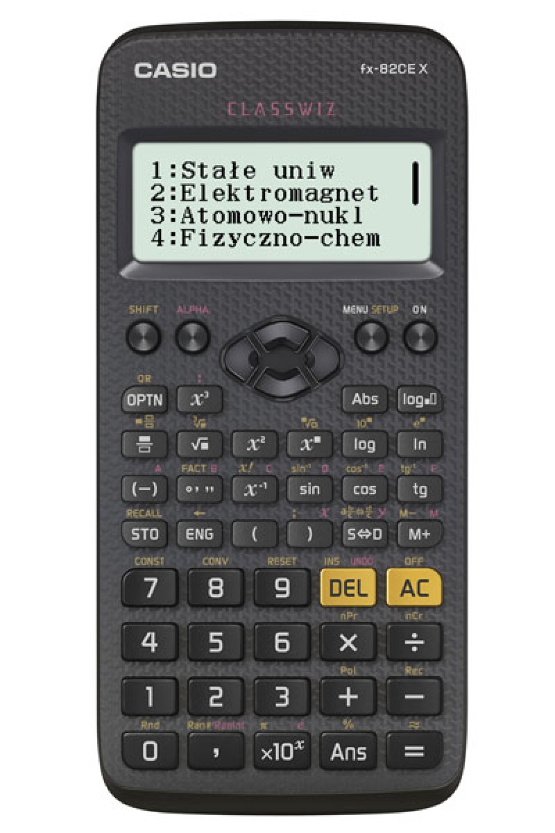 Kalkulator naukowy CASIO FX-82CEX, 379 funkcji, 77x166mm, czarny 