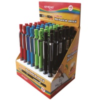 Ołówek automatyczny KEYROAD Soft Touch, 2,0mm, pakowany na displayu, mix kolorów 