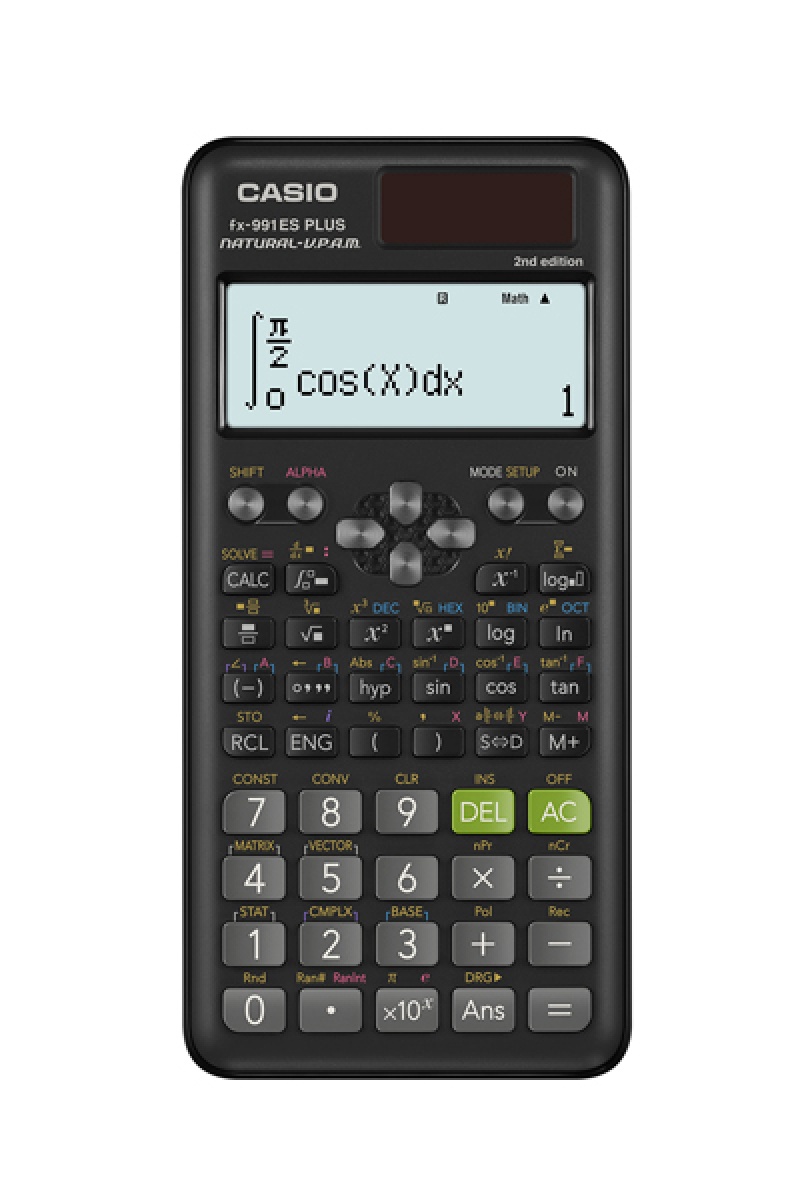 Kalkulator naukowy CASIO FX-991ESPLUS-2-B, 417 fukncji, 77x162mm, czarny 