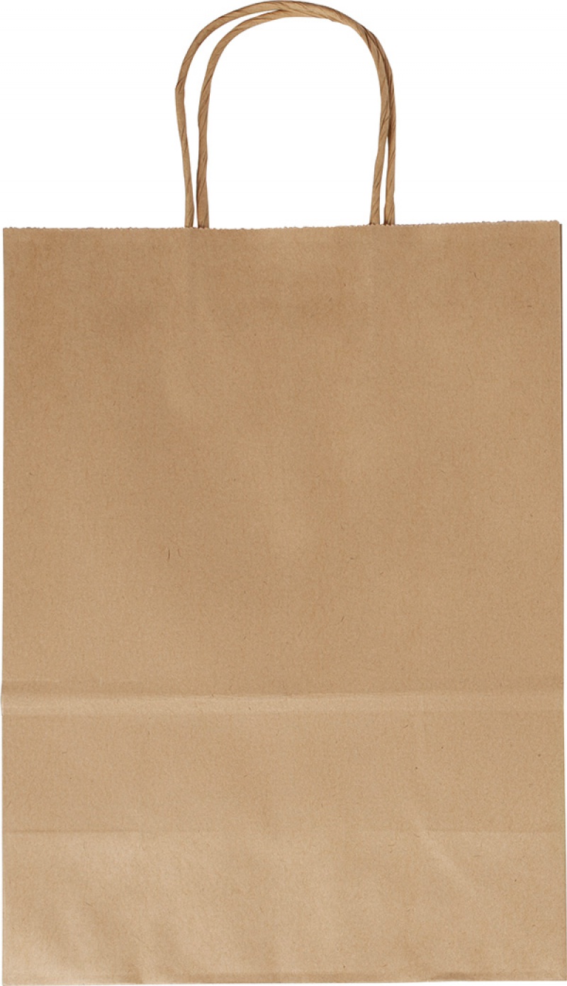 Torebka na prezenty KRAFT, papierowa, 24x12x31 cm, gr. 125g/m2, brązowa 