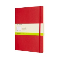 Notes MOLESKINE Classic XL (19x25cm) gładki, miękka oprawa, 192 strony, czerwony
