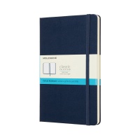 Notes MOLESKINE Classic L (13x21 cm) w kropki, twarda oprawa, sapphire blue, 240 stron, niebieski