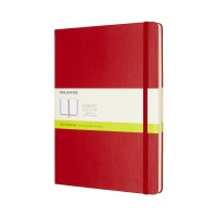 Notes MOLESKINE Classic XL (19x25 cm) gładki, twarda oprawa, 192 strony, czerwony 