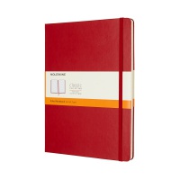 Notes MOLESKINE Classic XL (19x25 cm) w linie, twarda oprawa, 192 strony, czerwony