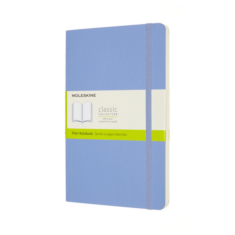 Notes MOLESKINE Classic L (13x21 cm) gładki, miękka oprawa, hydrangea blue, 192 strony, niebieski