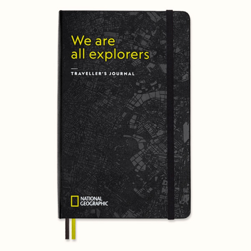 Notes MOLESKINE Passion Journal Travellers National Geographic, 400 stron, szary 