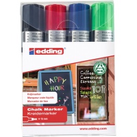 Marker kredowy e-4090 EDDING, 4-15 mm, 4 szt., mix kolorów