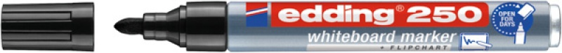Marker do tablic suchościeralnych e-250 EDDING, 1,5-3 mm, czarny