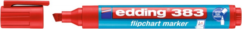 Marker do flipchartów e-383 EDDING, 1-5 mm, czerwony