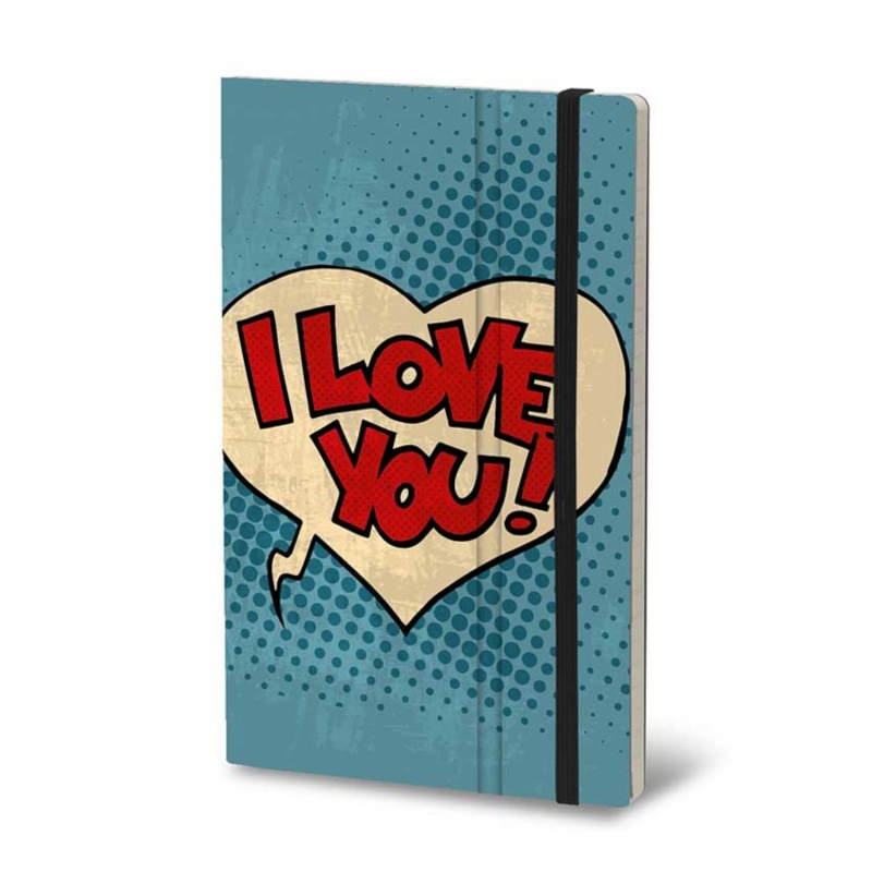 Notatnik STIFFLEX, 13x21cm, 192 strony, I love You 