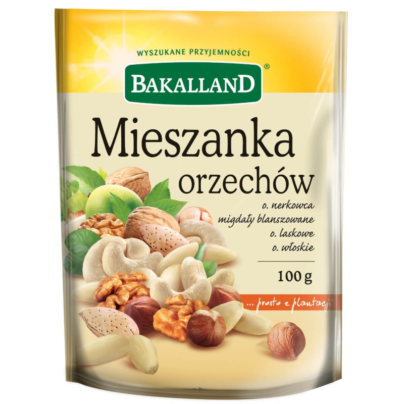Mieszanka orzechów, Bakalland, 100gr 
