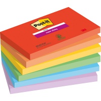 Karteczki samoprzylepne Post-it® Super Sticky, PLAYFUL, 76x127mm, 6x90 kart. 