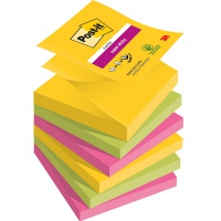 Karteczki samoprzylepne Post-it® Super Sticky Z-Notes, CARNIVAL, 76x76mm, 6x90 kart.