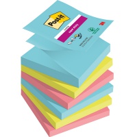 Karteczki samoprzylepne Post-it® Super Sticky Z-Notes, COSMIC, 76x76mm, 6x90 kart. 