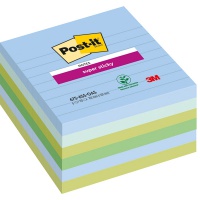 Karteczki samoprzylepne Post-it® Super Sticky XL, OASIS, w linię, 101x101mm, 6x90 kart. 