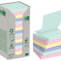 Ekologiczne karteczki samoprzylepne Post-it® Z-Notes, NATURE, pastelowe, 76x76mm, 16x100 kart.