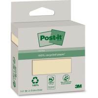 Ekologiczne karteczki samoprzylepne Post-it, 76x76mm, 2x100 kart., żółte