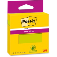 Karteczki samoprzylepne Post-it Super Sticky, 76x76mm, 90 kart., neonowe żółte 