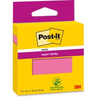Karteczki samoprzylepne Post-it Super Sticky, 76x76mm, 90 kart., różowe