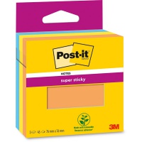 Karteczki samoprzylepne Post-it Super Sticky, 76x76mm, 3x45 kart., pomarańczowe