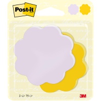 Karteczki samoprzylepne Post-it®, Kwiatek, 72,5x72,5mm, 2x75 kart.