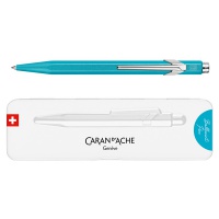 Długopis CARAN D'ACHE 849 Colormat-X, M, w pudełku, turkusowy