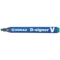 Marker permanentny DONAU D-Signer, 1-4mm (linia), zawieszka, zielony