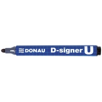 Marker permanentny DONAU D-Signer, okrągły, 2-4mm (linia), zawieszka, czarny 