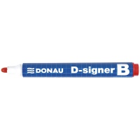 Marker do tablic DONAU D-Signer, okrągły, 2-4mm (linia), zawieszka, czerwony 
