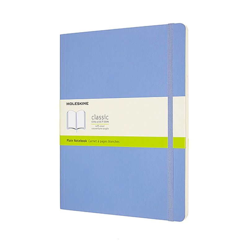 Notes MOLESKINE Classic XL (19x25 cm), gładki, miękka oprawa, hydrangea blue, 192 strony, niebieski