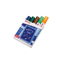Marker kredowy e-4090 EDDING, 4-15 mm, pudełko, 5 szt., mix kolorów