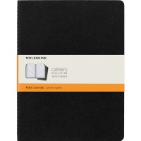 Zestaw 3 Zeszytów MOLESKINE Cahier Journals XL (19x25cm) w linie, 120 stron, czarny