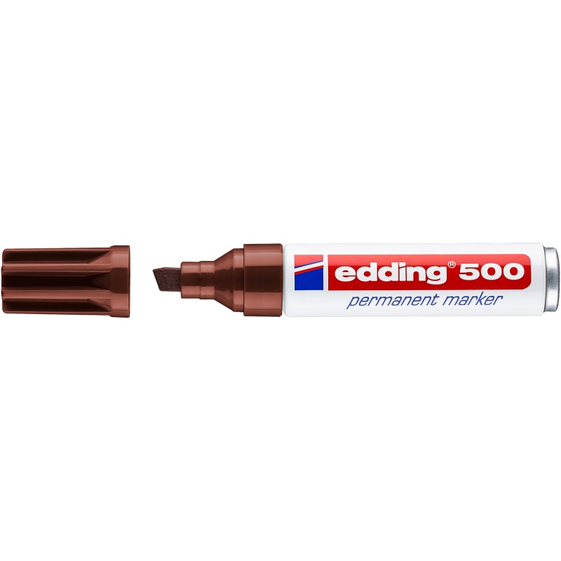 Marker permanentny e-500 EDDING, 2-7 mm, brązowy