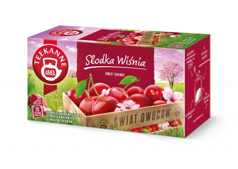 Herbata TEEKANNE World of Fruits, Słodka Wiśnia, 20 kopert