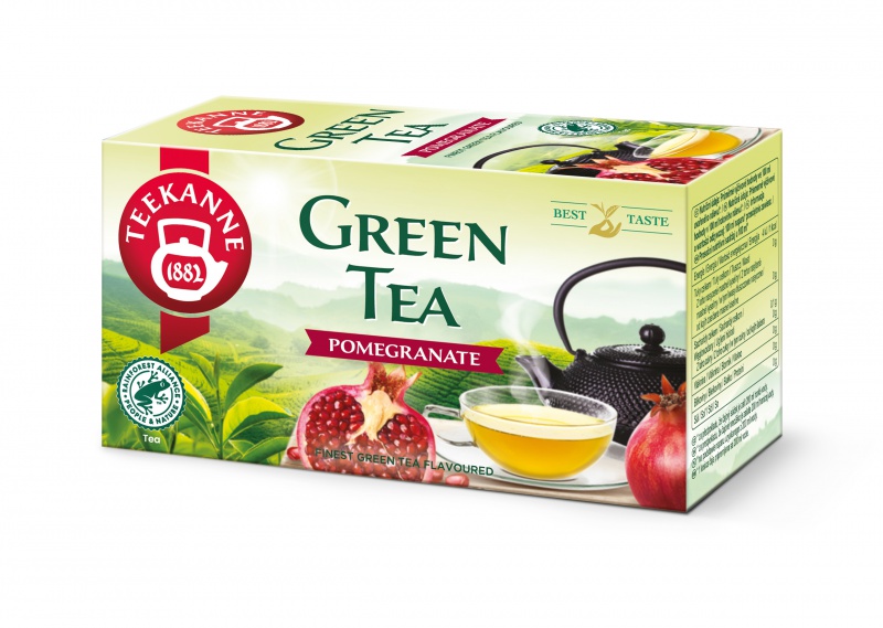 Herbata TEEKANNE, zielona z granatem, 20 kopert 