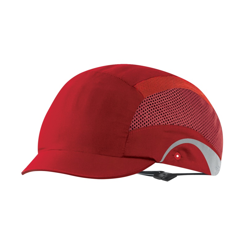 Lekka czapka ochronna HardCap Aerolite®, 2,5cm daszek, czerwona