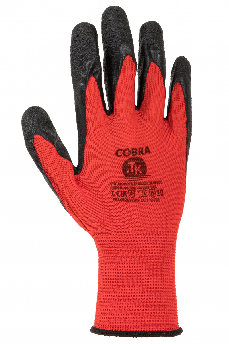Rękawice Cobra TK, montażowe, rozm. 6, czerwone 