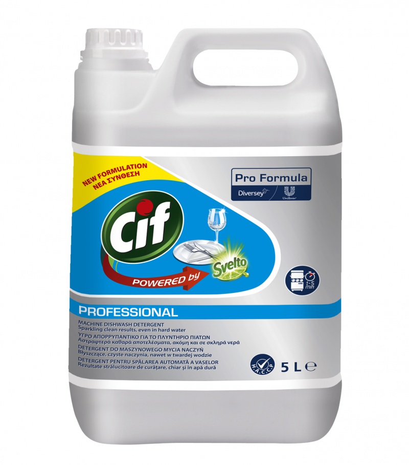 Płyn myjący do zmywarek CIF Diversey, Professional Liquid, 5L 