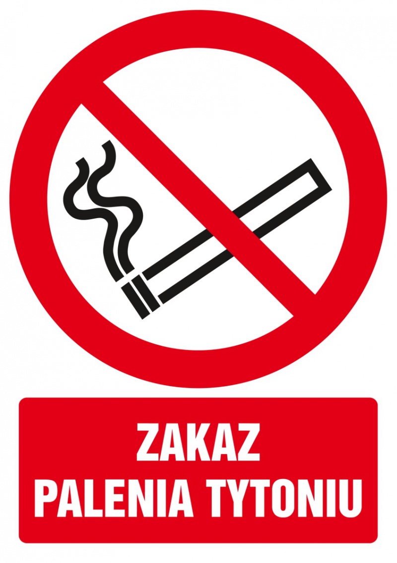 Znak TDC, Zakaz palenia tytoniu