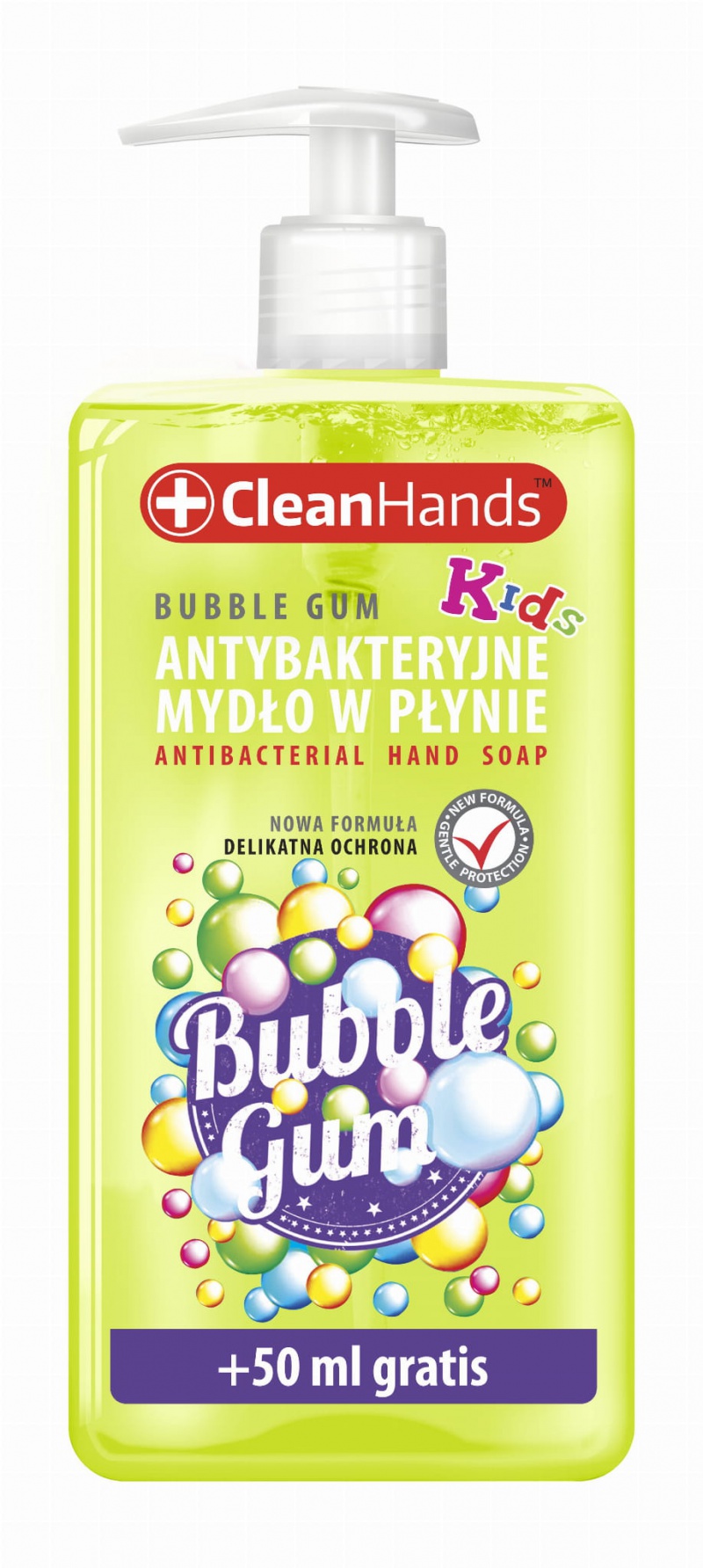 Mydło antybakteryjne CLEAN HANDS, guma balonowa, 300 ml 