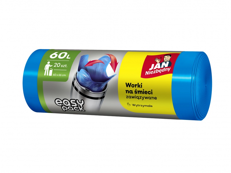 Worki Easy-Pack JAN NIEZBĘDNY, 60l, 20szt., niebieskie